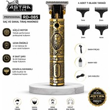 Astra Sılver RD-085 Saç Sakal Traş Makinesi T Bıçak USB Şarjlı Komple Metal