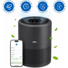 Sinbo SAP-5508 Hava Temizleme Cihazı 3 Kademe Filtreleme Antrasit Gri Otomatik Fan Uv Aydınlatma
