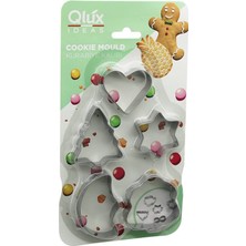 Qlux Ideas Qlux L-00155 Bisküvi Kurabiye Kalıp 5 Adet Metal