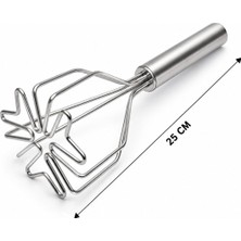 İbico Ibico İ22-414 Patates Ezici Çap: 9cm Krom Saplı 12CM Toplam Uzunluk: 26CM Metal Kalp Şekil