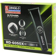 Dingilg Dıngılg Mr.trimmer RD-6050 Saç Sakal Kesme ve Traş Makinesi Ayarlı Bıçak 0.1-05MM G-Plus G-Power x