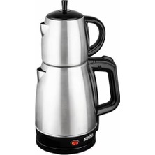 Sinbo STM-5831 Elektrikli Çay Makinesi 1.7lt + 0.7lt 2in1 Çaycı 360° Dönebilir Çelik Kettle