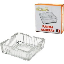 Ashtray Glass Elmas MR-860 Küllük Y: 3.5cm 10.5X10.5CM BRKT-489115 Kare Parma Ashtray Cam