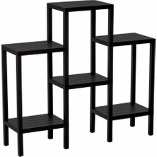Ombeg OM-0150-1108-0008 ( 6 Raflı ve Siyah ) Modüler Ünite Plastik Düz