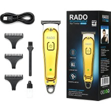 Rado RD-3638 Saç Sakal Kesme ve Traş Makine 3 Kesim Tarak T Bıçak Yağ Şişe USB Sarjlı