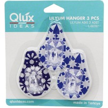 Qlux Ideas Qlux L-00292 Lilyum Yapışkanlı Askı 3 Adet Mika Kristal Plastik