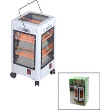 Kiwi KHT-8407 Elektirikli ve Inovatif Çok Yönlü Isıtıcı Soba Fan 225X225X435MM Tekerlekli