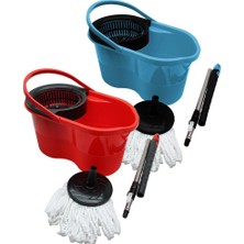 Zambak Plastik Zambak ZP-264 Kova Mop Temizlik Seti 18LT-ŞİRİNK- Renkli Otomatik Dönerli