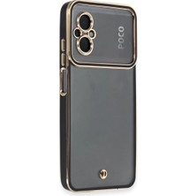 Sh Newface Xiaomi Poco M5 Kılıf Liva Lens Silikon - Siyah Najmaddin