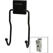ORSA-901 Sarkık Askı 8X9X19CM 2'li Metal Siyah Kare Güçlü Yapışkanlı