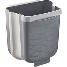 Qlux Ideas Qlux L-00869-2 Katlanabilir Mutfak Çöp Kovası 6lt Gri