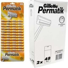 Gilette Permatik Saplı Jilet 96 Adet Tek Bıçak