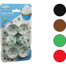 Qlux Ideas Qlux L-00301 Kek Kapsülü Çap: 4.5cm Derinlik: 1.5cm Mini Muffın Yuvarlak Ince Kağıt Kartela Ambalaj