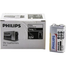 Philips Phılıps 6f-22 Pil 9V 12 Adet Extra Çinko Klorür