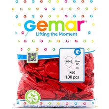 Gemar Gm-90-45 Balon 26CM 10'' 100 Adet Kırmızı Iç Mekan