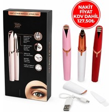 Flawlbss K-02 Tüy Temizleme Makinesi *100 QWE05 18K Gold Plated Burun Işıklı Yanak Kıl USB Şarjlı