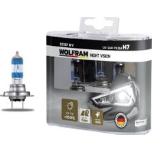 Wolfram Novapazr Ampul 12V H7 55 PX26D Night Vision 150 Fazla 20 Beyaz Işik