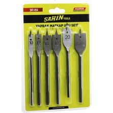 Şahin Tools ŞHT-054 Yaprak Matkap Ucu Set 10-12-16-18-20-25MM 6 Adet Sıhhı Tesisat Ahşap Delme-Oyma