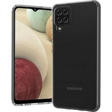 İndirim Zamanı Samsung A12 Uyumlu Tıpalı Kamera Korumalı Şeffaf Silikon Kılıf Beyaz