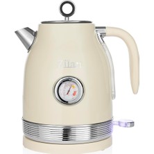 Zilan ZLN1184 Retro Su Isıtıcısı – 1,7l Kapasiteli Krem Kattle, 2200W Güç, 360° Kablosuz Tasarım