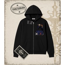 Tarzsokak One Piece Anime Karakterleri  Oversize Unisex Hırka & Çeket Fermuarlı Sweatshirt Beyaz