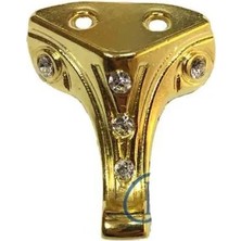 Cntma Moda Taşlı Ahşap, Mdf, Sunta Sandık Ayağı, Kutu Ayak 3,5 cm - Sarı