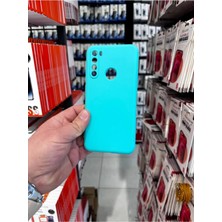 MCasering Xiaomi Redmi Note 8 Uyumlu Kamera Koruma Çıkıntı Soft Pudra Turkuaz