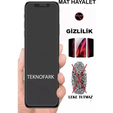 MCasering Iphone 7 Plus Mat Hayalet Ekran Gizli Tam Kaplayan Kırılmaz Cam Seramik Ekran Koruyucu Siyah