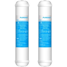 Delixa Purenat Buzdolabı ve Buz Makinesi Için Inline Su Filtresi (2 Paket), 1/4 "push Connect Post Karbon F