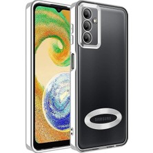 MCasering Samsung Galaxy A25 Uyumlu Parlak Logo Detaylı Ultra Korumalı Silikon Kılıf Silver