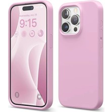 MCasering Iphone 15 Pro Uyumlu Içi Kadifeli Lansman Kılıf Pembe 29