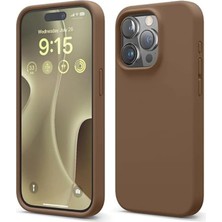 MCasering Iphone 15 Pro Max Uyumlu Içi Kadifeli Lansman Kılıf Kahverengi