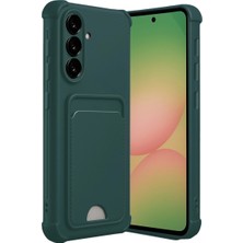 Magicool Samsung Galaxy A36 Kılıf Kelvin Kartvizitli Silikon - Koyu Yeşil