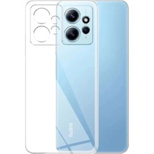 MCasering Xiaomi Redmi Note 12 4g Kılıf Kamera Korumalı Renksiz Şeffaf Esnek Silikon Kapak Şeffaf