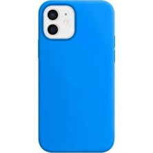 MCasering iPhone 11 Silikon Içi Kadife Lansman Kılıf Bej Mavi