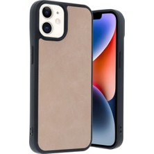 The Gencoo Iphone 11 Kılıf Aras Deri Kapak - Pudra