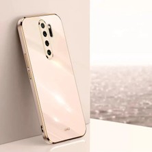 MCasering Xiaomi Note 8 Pro Uyumlu Kılıf Altın Detaylı Canlı Renkli Silikon Pempe