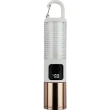 Techora Sale USB Şarjlı Kamp Feneri Çift Işık Kaynağı 500 Lümen Güç Ekranlı Taşınabilir LED Aydınla