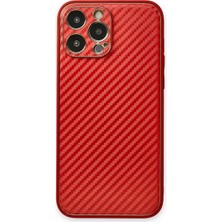 Magicool Iphone 13 Pro Kılıf Coco Karbon Silikon - Kırmızı