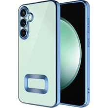 MCasering Samsung Galaxy A35 Uyumlu Parlak Logo Detaylı Ultra Korumalı Silikon Kılıf Sierra Blue