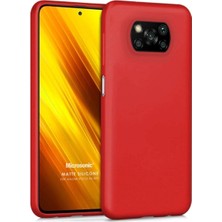 Veluma Poco X3 Pro Kılıf Ince Ipeksi Yüzey Koruyucu Silikon Kılıf Kırmızı