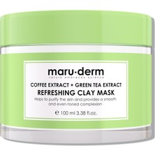 Maru.derm Kahve Özü + Yeşil Çay Özü Ferahlatıcı Kil Maskesi 100 ml