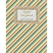 Hepta Collection Dot Journal: Diagonal Stripes Cover | With 2020 Year Calendar | Wide Ruled Line Paper | Lined Dotted