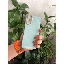 MCasering Xiaomi Redmi Note 11 Pro & 12PRO 4g Uyumlu Kılıf Altın Detaylı Canlı Renkli Silikon Acık Yesıl