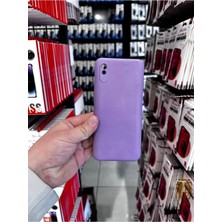 MCasering Xiaomi Redmi 9A Uyumlu Kamera Koruma Soft Kadife Doku Lansman Kapak Acik Mor