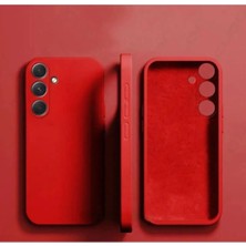 MCasering Samsung Galaxy A25 Yumuşak Doku Hissi Giyim Kombin Soft Renk Kırmızı