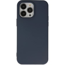 MCasering Iphone 14 Pro Max Kılıfı Içi Kadife Silinebilir Logosuz Lansman Darbeye Dayanıklı Kapak Lacivert