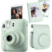 Hepta Collection Mini 12 Fotoğraf Makinesi-10'lu Film-Mini Albüm ve Deri Kılıf Seti (Yeşil)