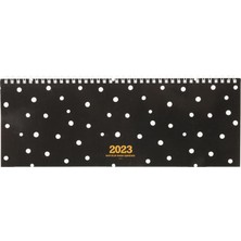 Hepta Collection 2023 Aj-65 12X33,5 Haftalık Masa Ajandası, Siyah Puantiye