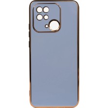 MCasering Xiaomi Redmi 10C / Poco C40 Uyumlu Kılıf Volet Silikon Mavi